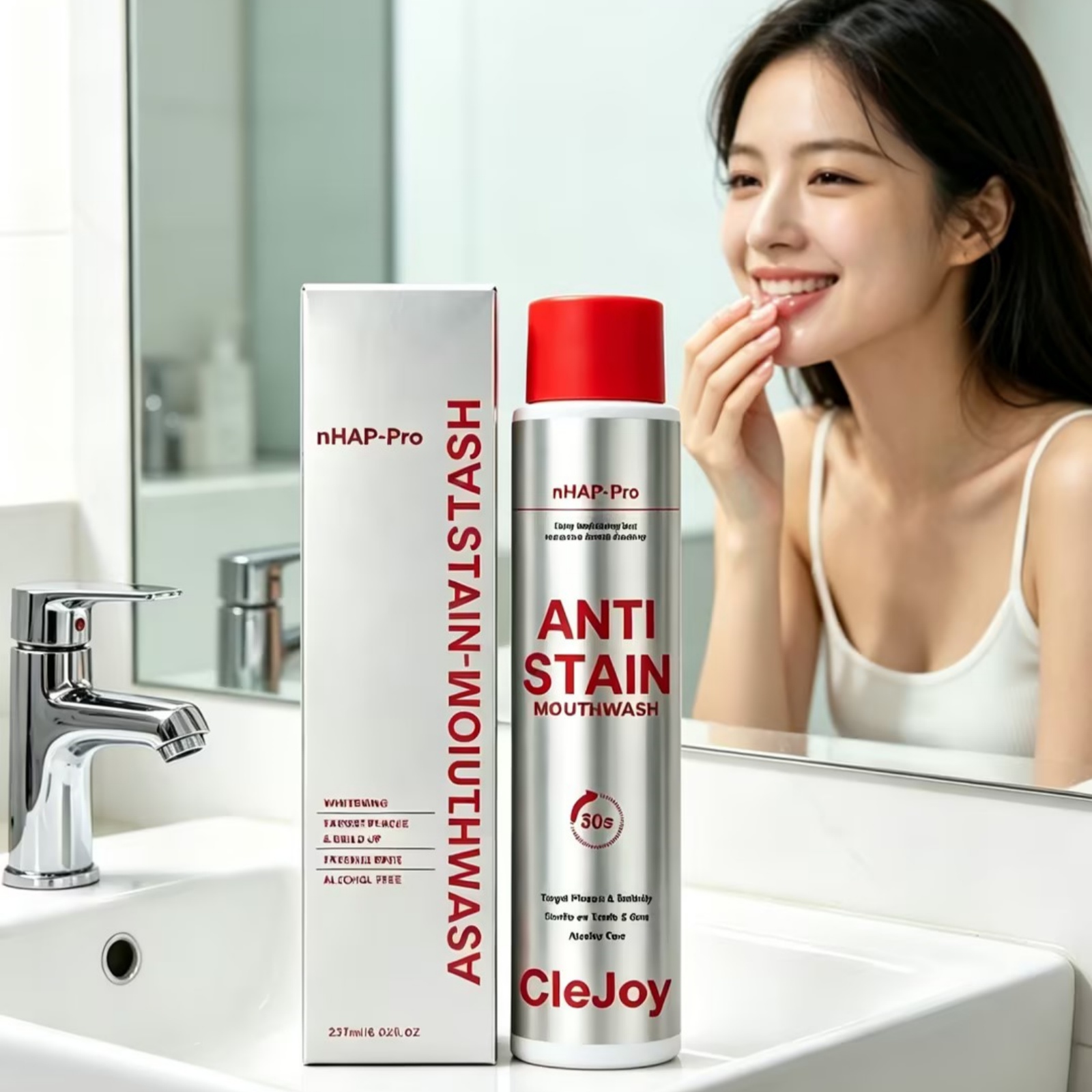 Teeth Whitening Mouthwash - Clejoy Teeth Mouthwash Long Last Freshness