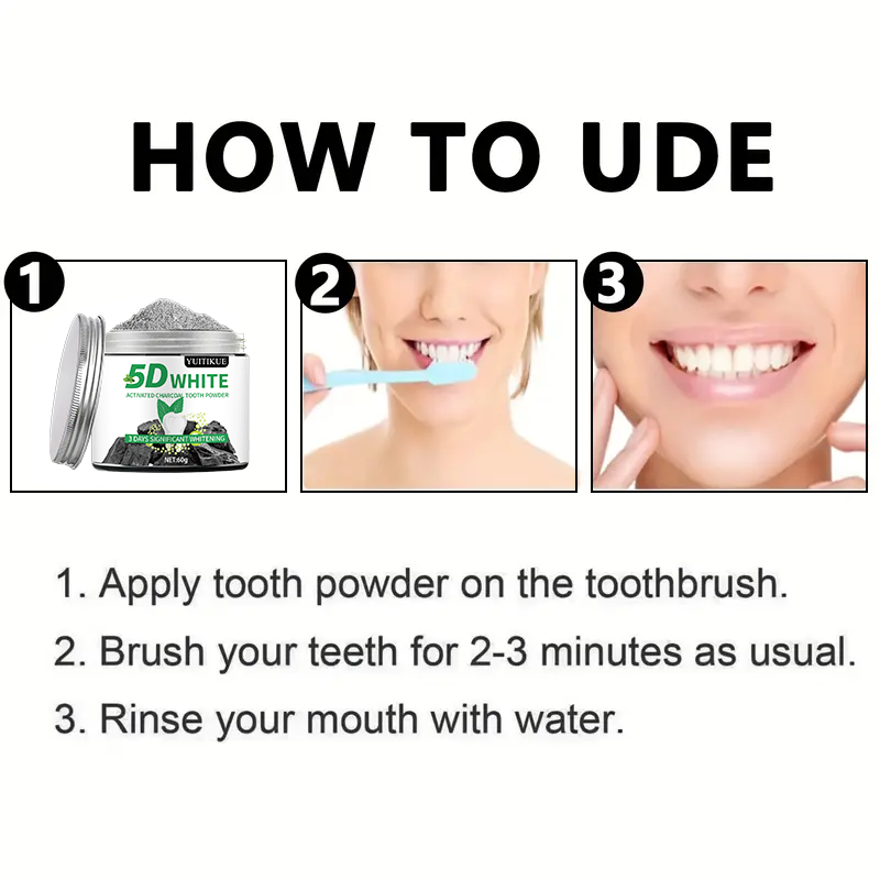 YUlTlKUE 5D White Activated ch - Teeth Whitening Near Me 评论和价格